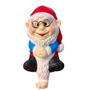 Vintage 1986 Earl the Elf Stocking Hangers Mantel Sitter Jolly Elf Beard Glasses